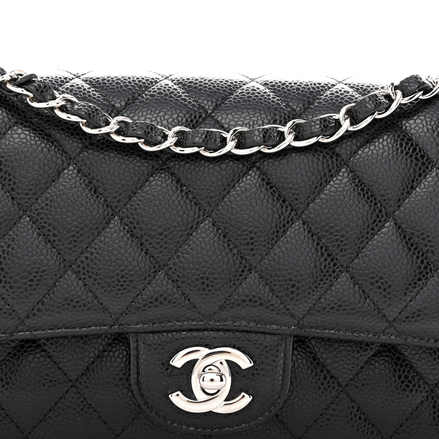 Chanel Caviar Quilted Medium Double Flap Black 7 of 13
