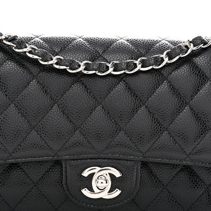 Chanel Caviar Quilted Medium Double Flap Black 7 of 13