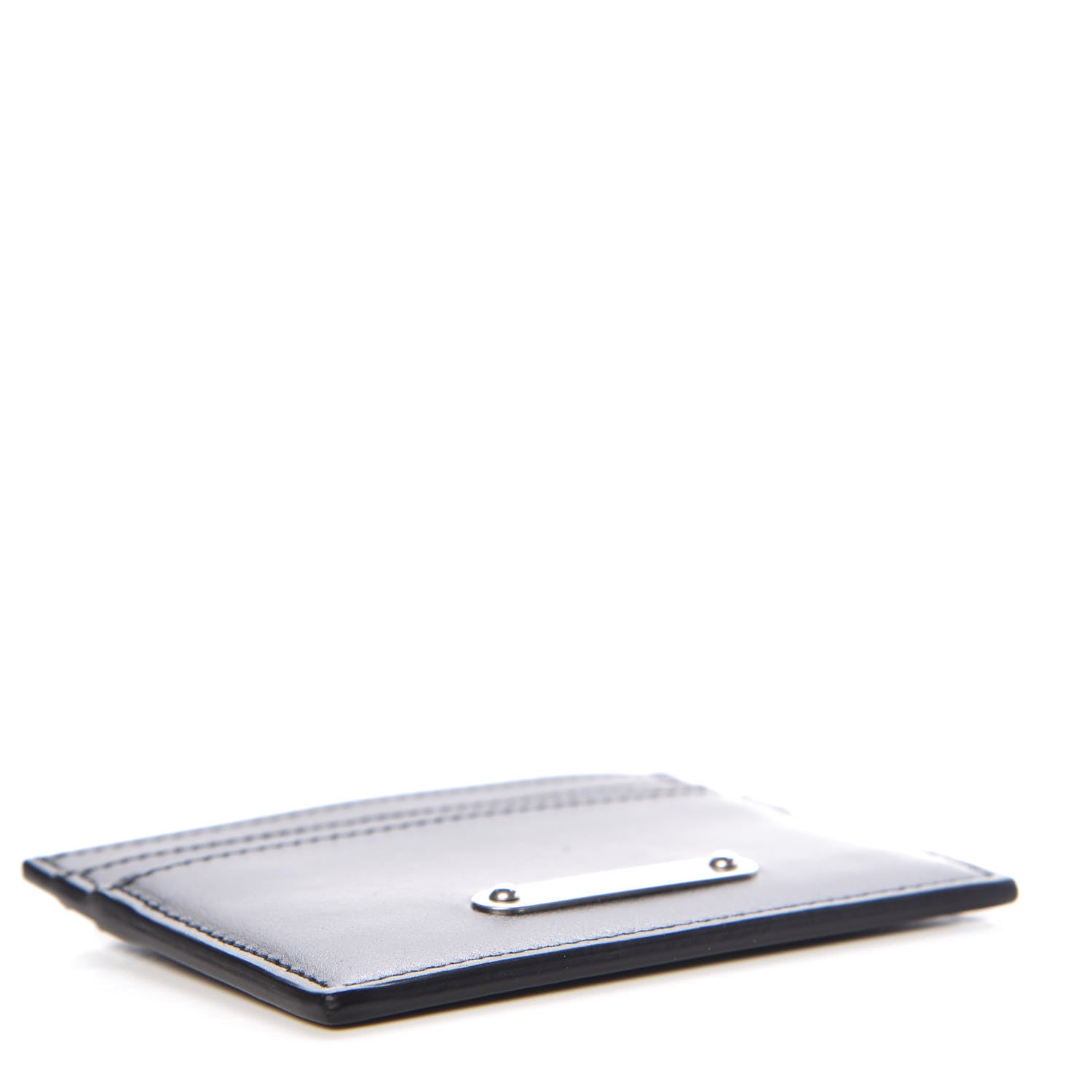 Saint Laurent Calfskin Plate Card Case Black 4 of 7