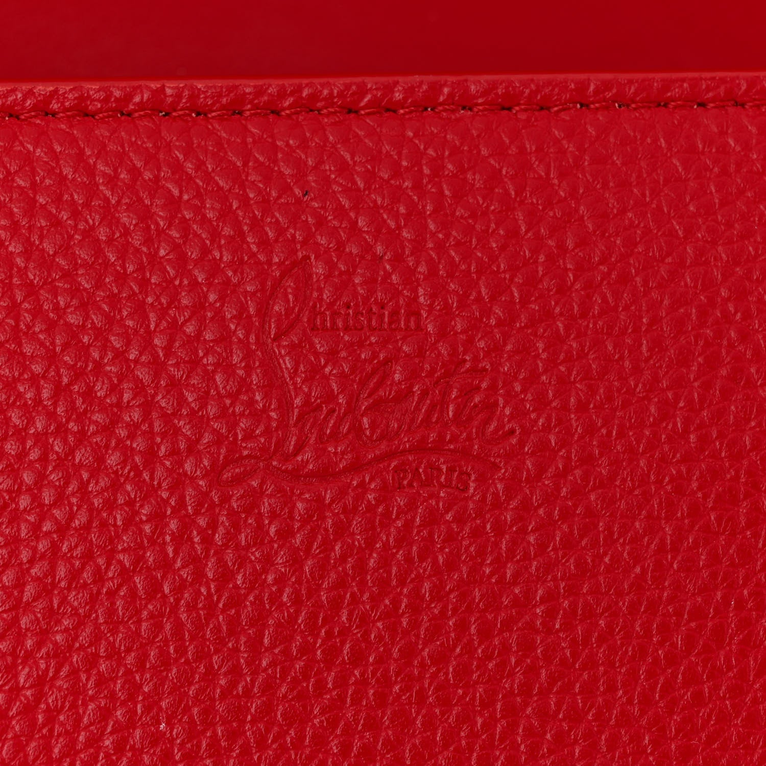 Christian Louboutin Calfskin Spikes Loubinthesky Paloma Clutch Red 6 of 12