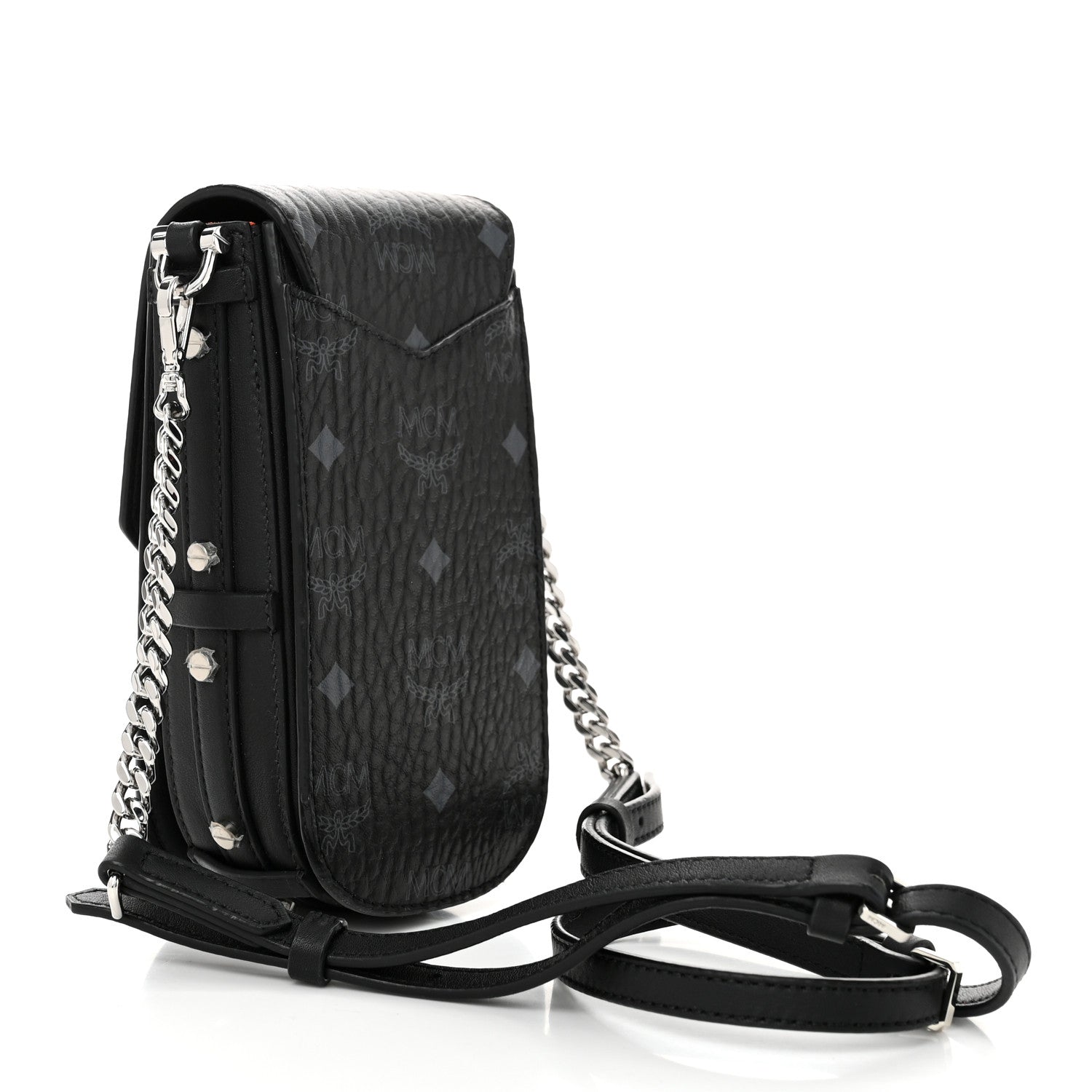 MCM Visetos Mini Patricia Crossbody Pouch Black 3 of 9