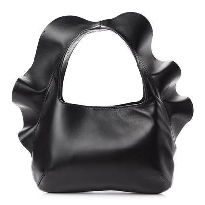Valentino Garavani Nappa Atelier 04 Rouches Edition Small Ruffle Hobo Black 1 of 9