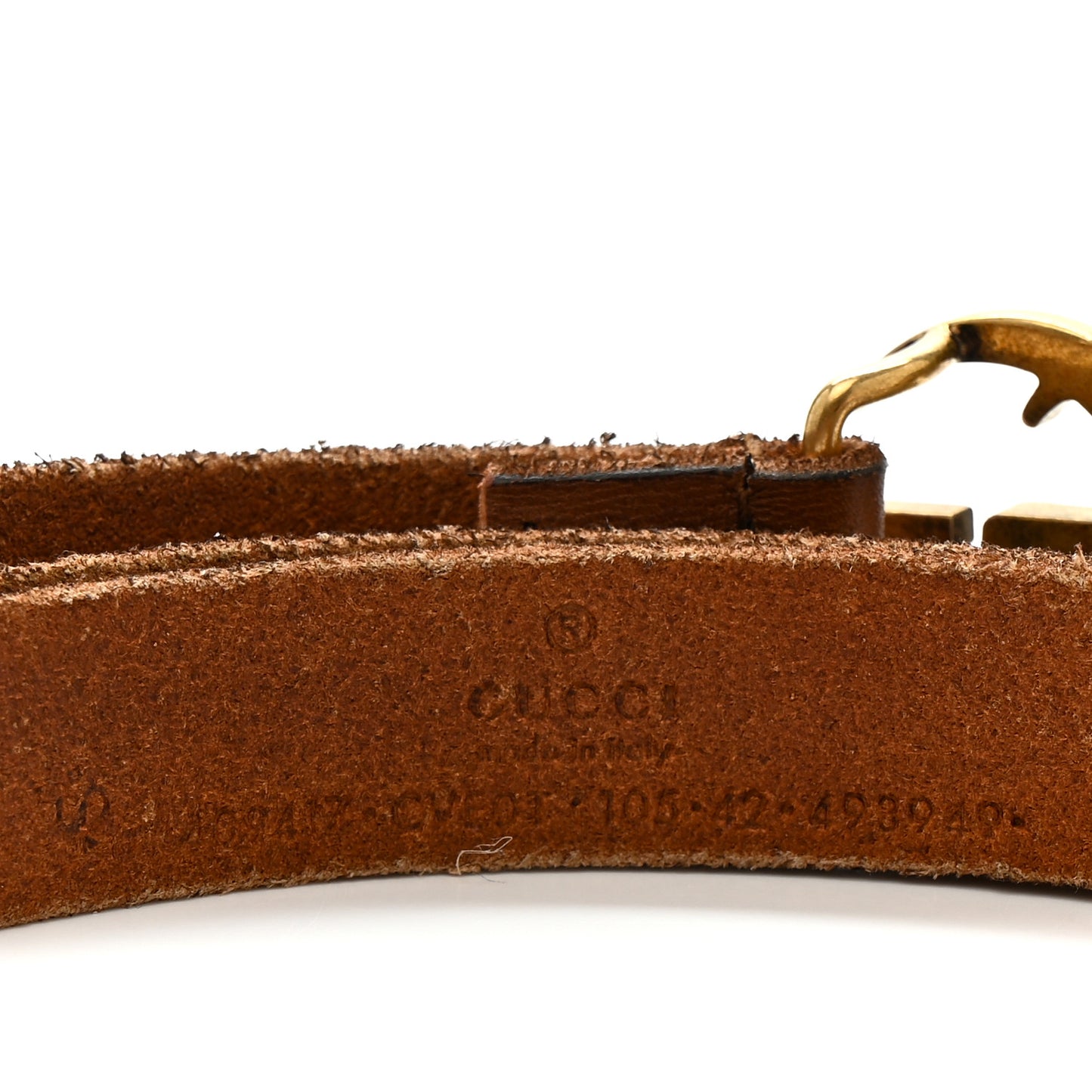 Faded Calfskin Double G 20mm Belt 105 42 Cuir