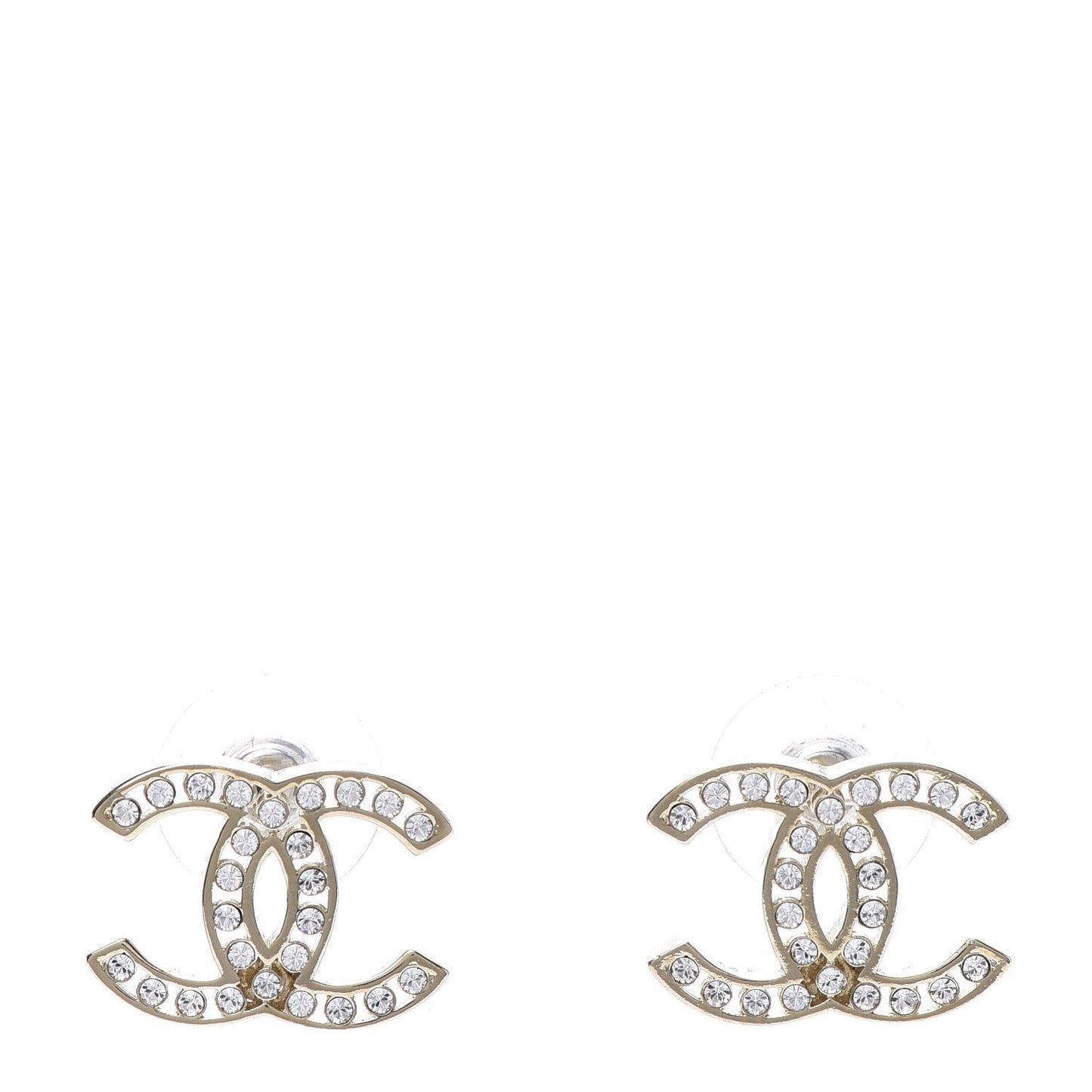 Crystal CC Earrings Gold