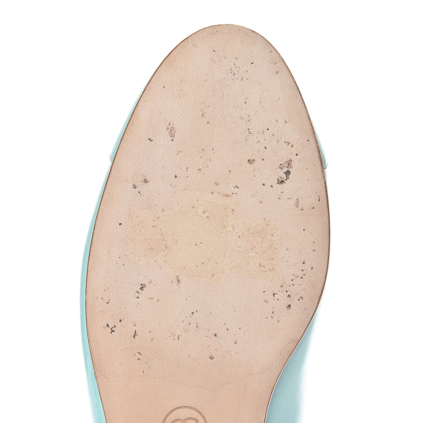 Calfskin Patent CC Cap Toe Ballerina Flats 37 Light Green