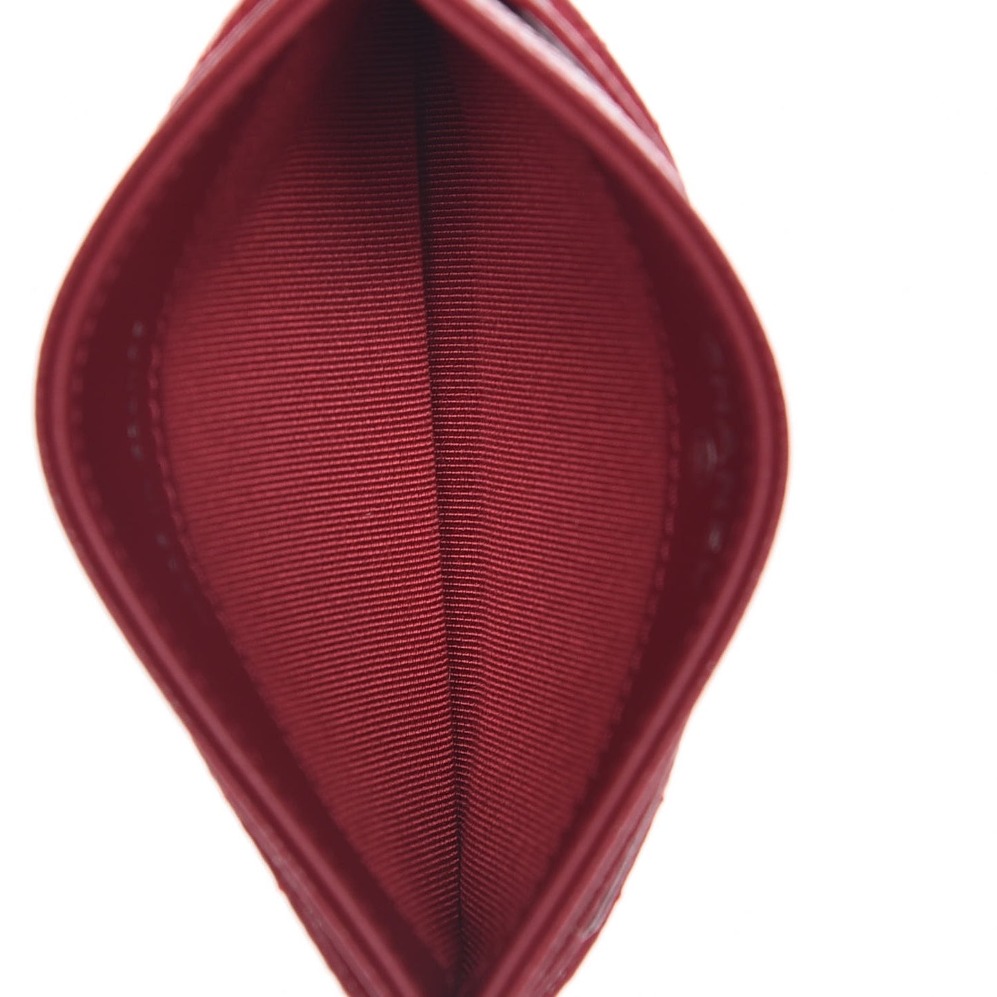 Caviar Quilted Card Holder Dark Pink