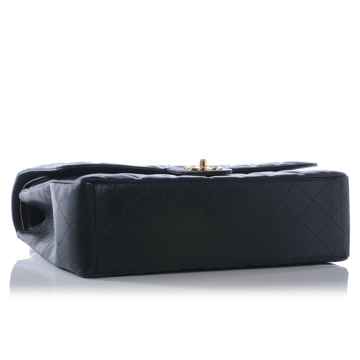 Caviar Quilted Maxi Double Flap Black
