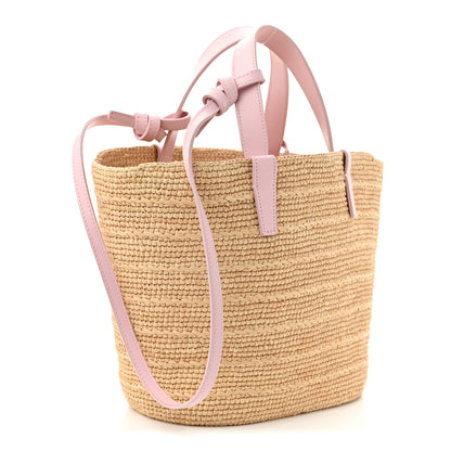 Celine Raffia Calfskin Triomphe Teen Panier Bleached Pink 3 of 9