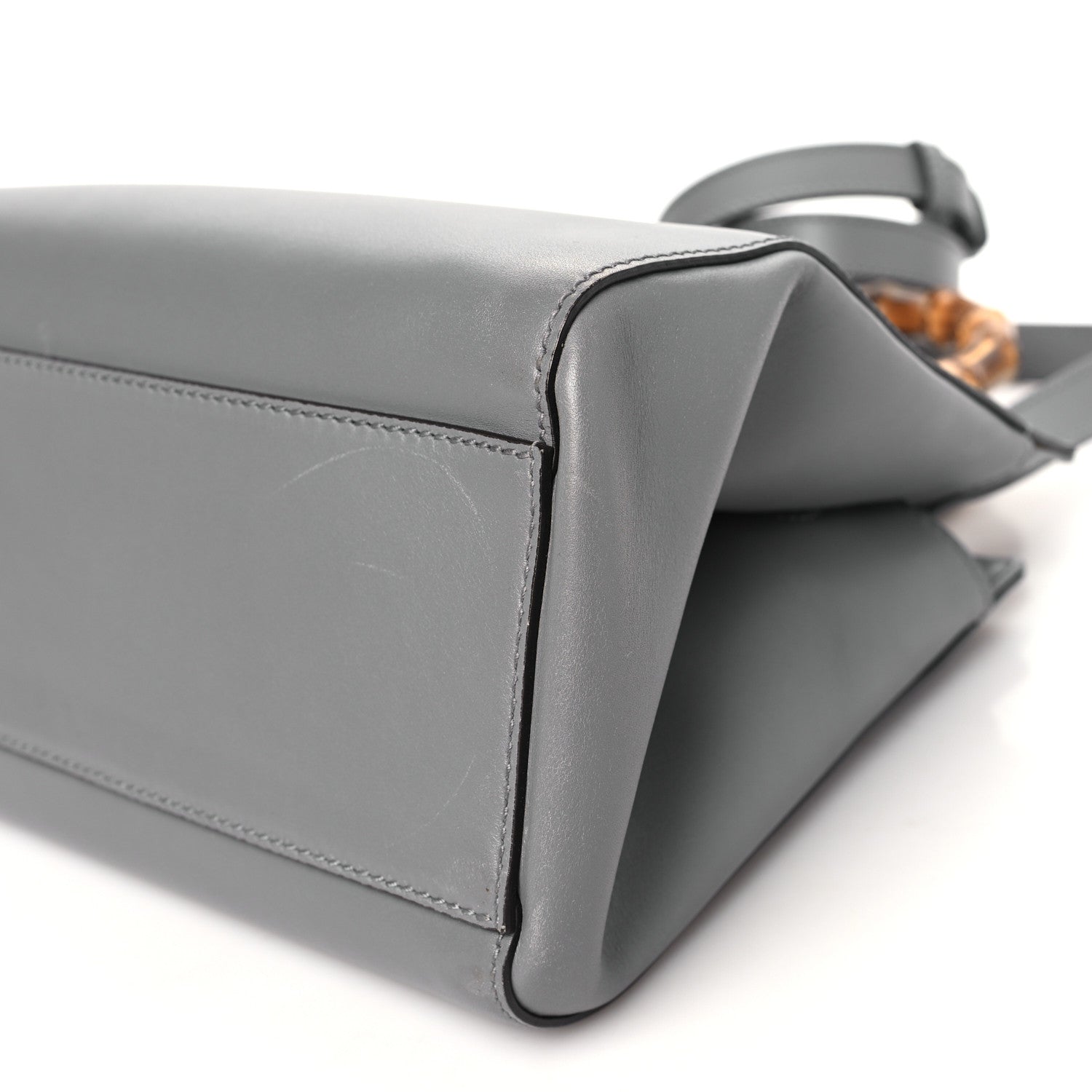 Gucci Nappa Bamboo Small Nymphaea Top Handle Bag Grey 10 of 11