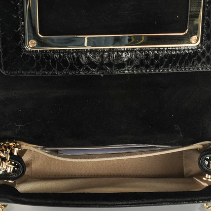 Jimmy Choo Crinkled Patent Elaphe Ava Crossbody Bag Black 5 of 7