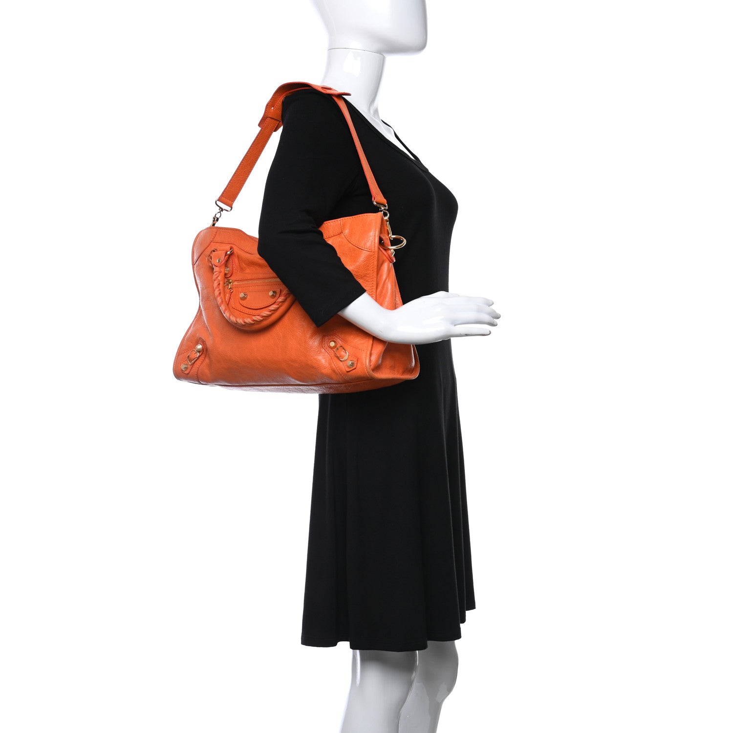 Balenciaga Agneau Giant 12 Gold Hardware City Tangerine 3 of 9