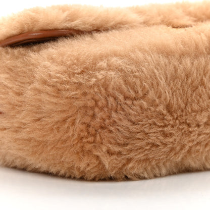 Celine Calfskin Triomphe Fluffy Shearling Bag Beige 11 of 12
