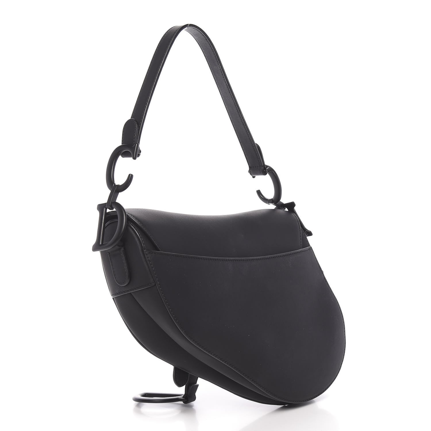Christian Dior Ultra Matte Calfskin Saddle Bag Black 3 of 13