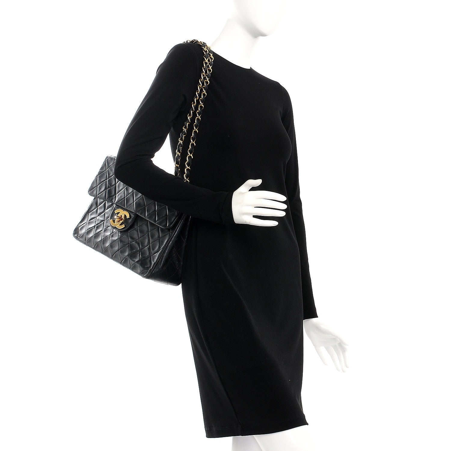 Chanel Lambskin XL Jumbo Flap Black 2 of 18