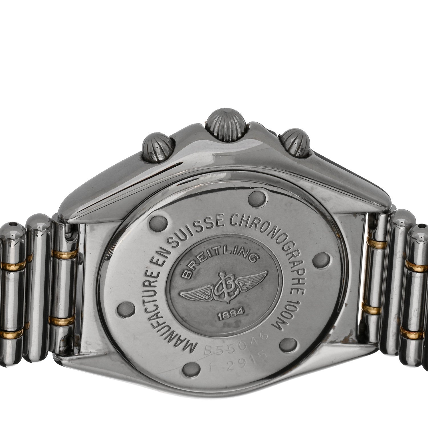 Breitling Stainless Steel 37mm Windrider Sextant Chronograph Quartz Watch White B55046 4 of 4