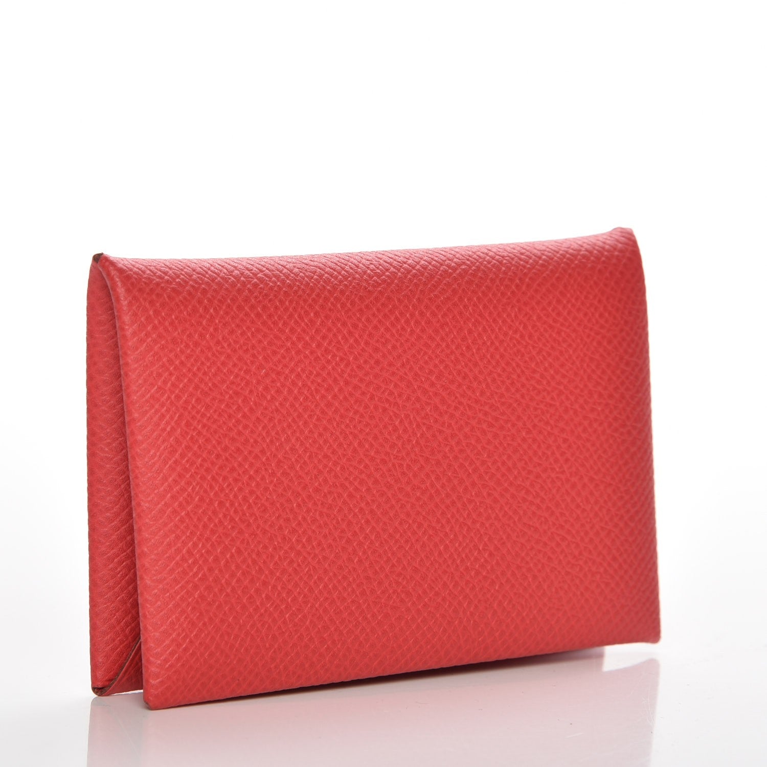 Hermes Epsom Calvi Card Case Rouge Casaque 3 of 9