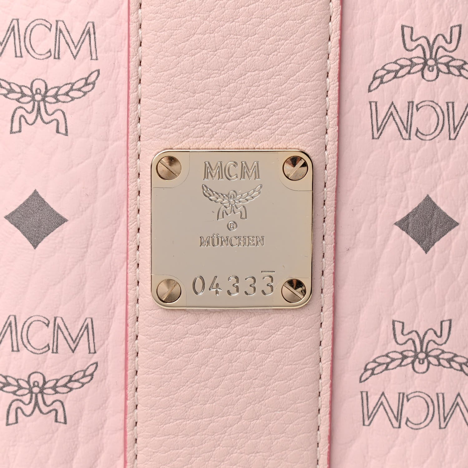 MCM Visetos Medium Liz Reversible Shopper Tote Powder Pink 8 of 11