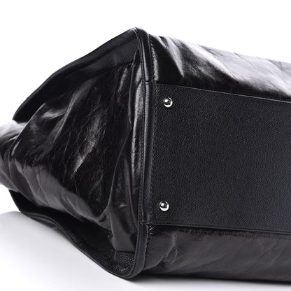Chanel Glazed Calfskin Large Deauville Tote Black 9 of 10