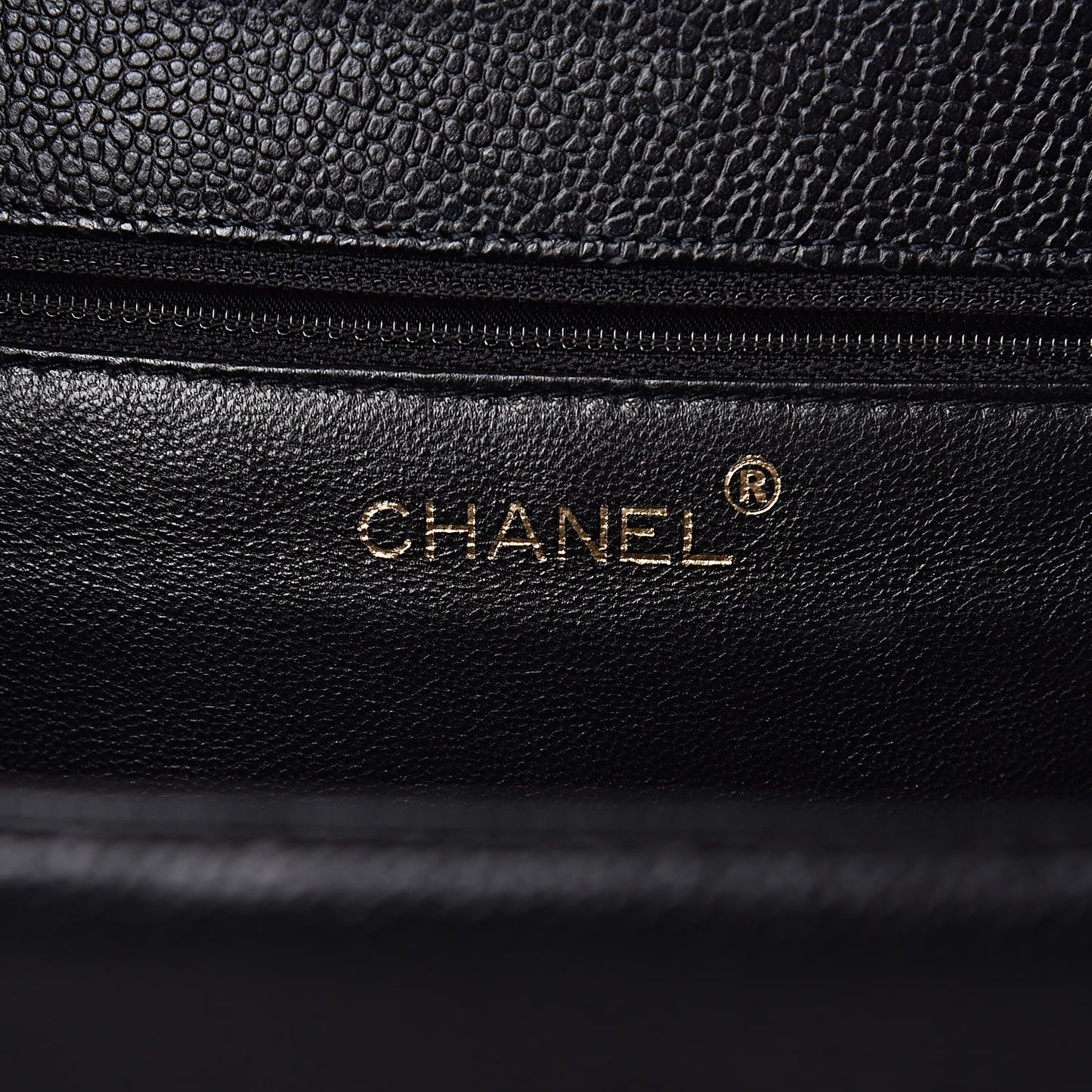Caviar Top Handle Flap Black