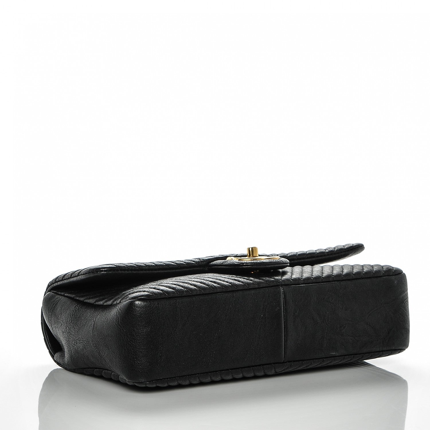 Chanel Wrinkled Lambskin Chevron Quilted Small Flap Black 4 of 7