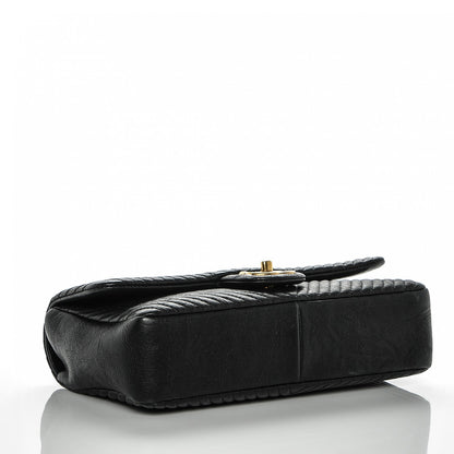 Chanel Wrinkled Lambskin Chevron Quilted Small Flap Black 4 of 7