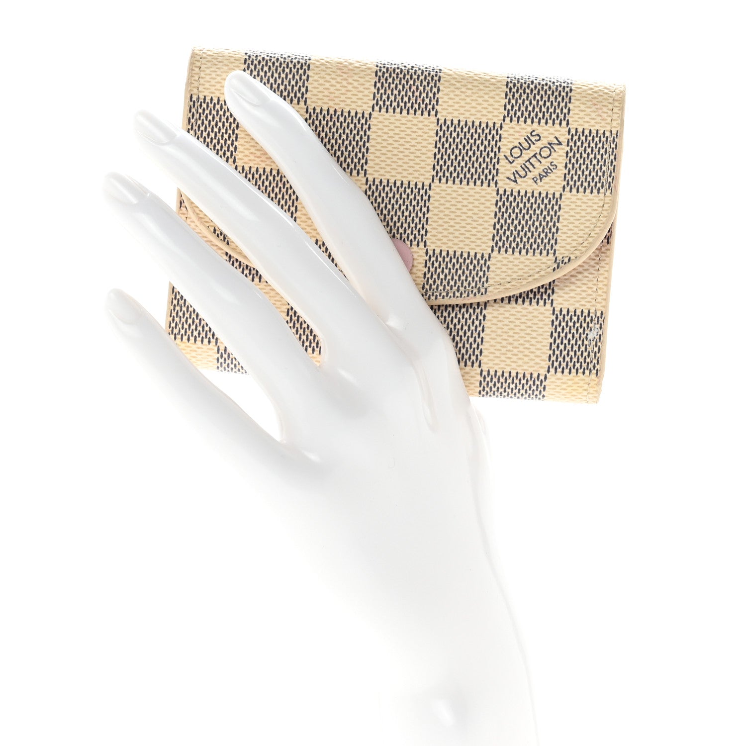 Louis Vuitton Damier Azur Rosalie Coin Purse Rose Ballerine 2 of 8