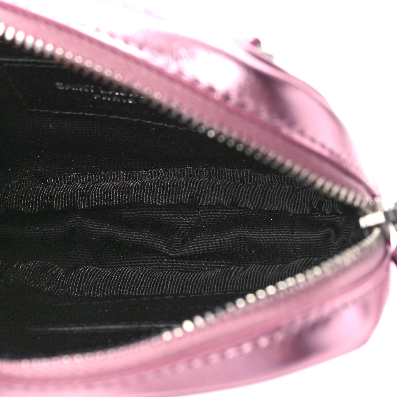 Saint Laurent Metallic Calfskin Matelasse Chevron Monogram Baby Lou Camera Bag New Azalea 5 of 8