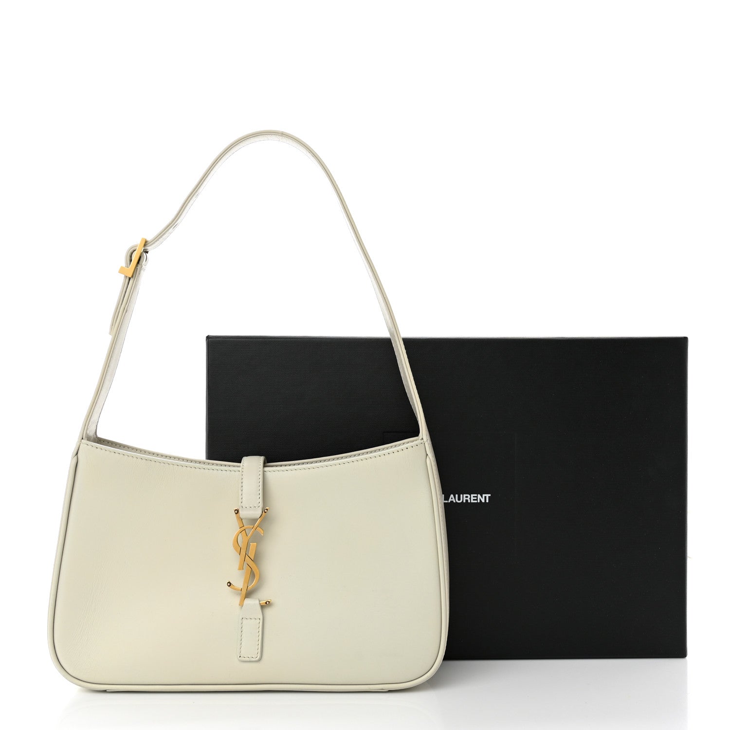 Saint Laurent Smooth Calfskin Le 5 A 7 Hobo Blanc Vintage 13 of 13