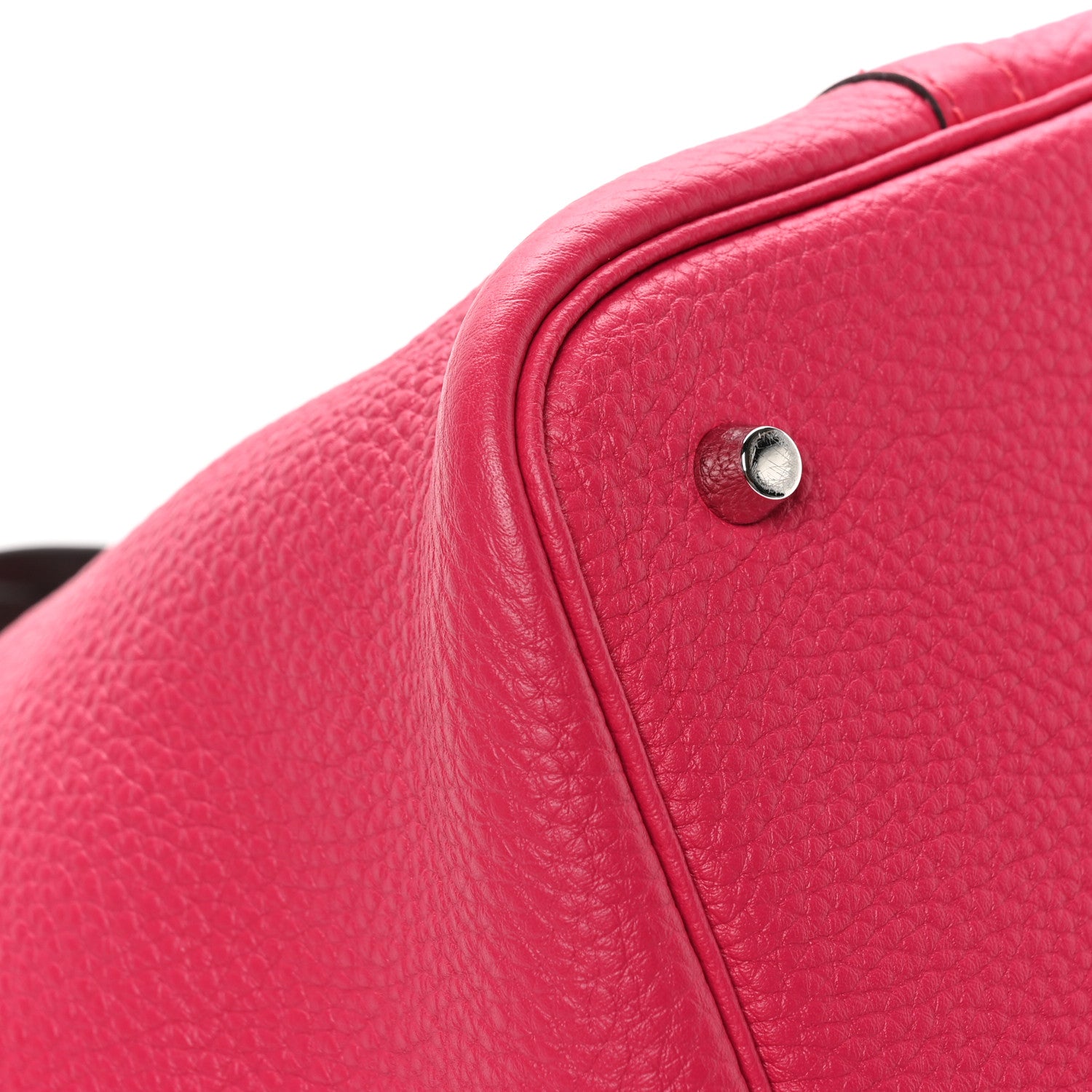 Hermes Taurillon Clemence Swift Eclat Picotin Lock 22 MM Framboise Rouge Sellier 9 of 12
