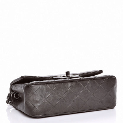Chanel Metallic Calfskin Quilted Mini Rectangular Flap Dark Grey 4 of 7