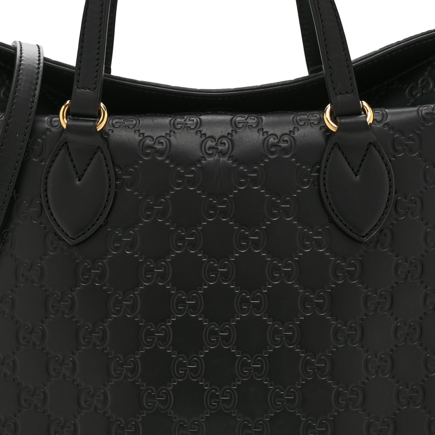 Guccissima Linea A Foldover Tote Black