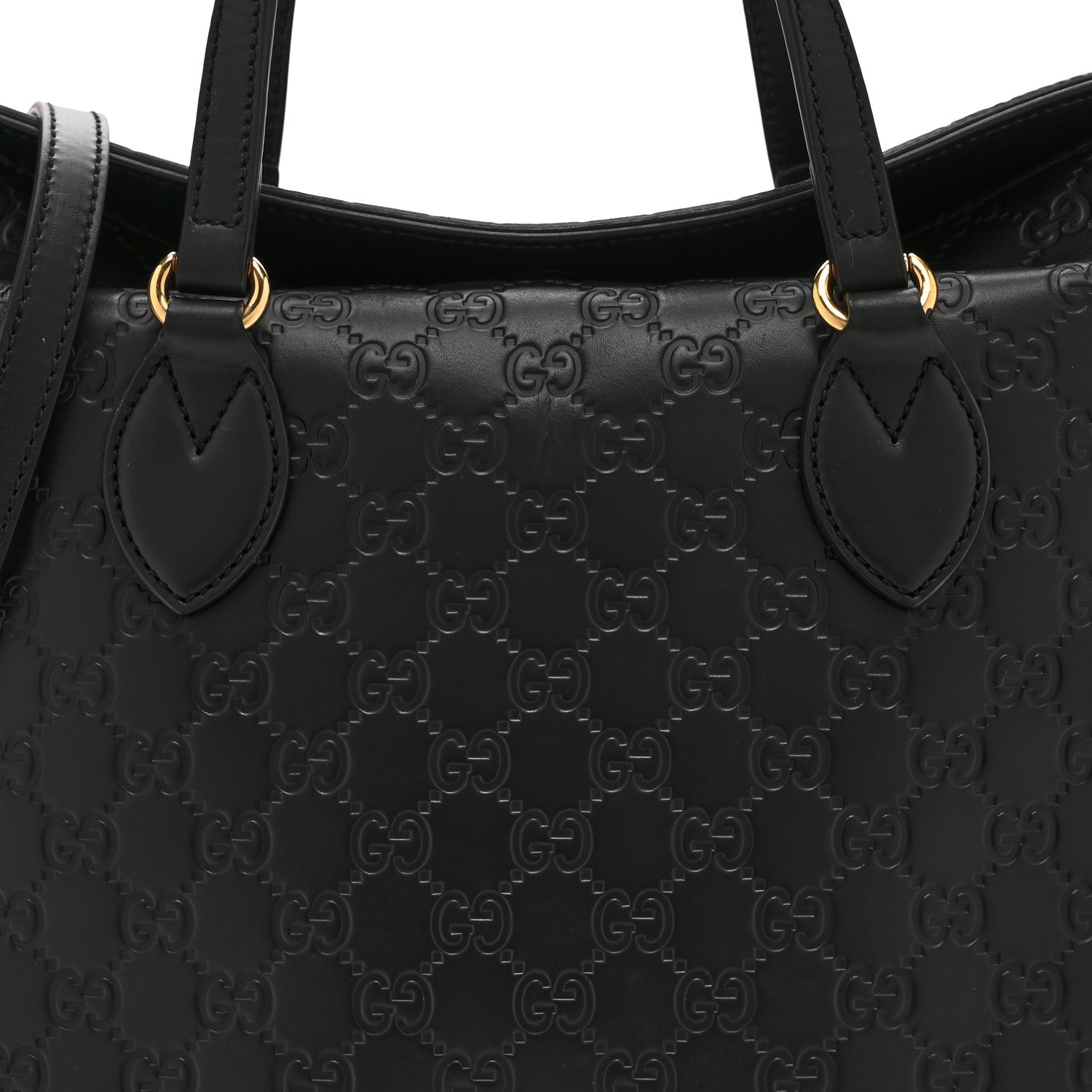 Gucci Guccissima Linea A Foldover Tote Black 9 of 13