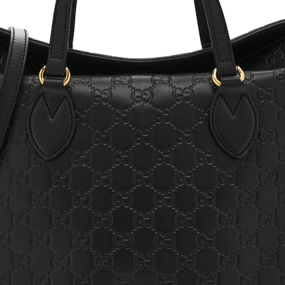 Gucci Guccissima Linea A Foldover Tote Black 9 of 13