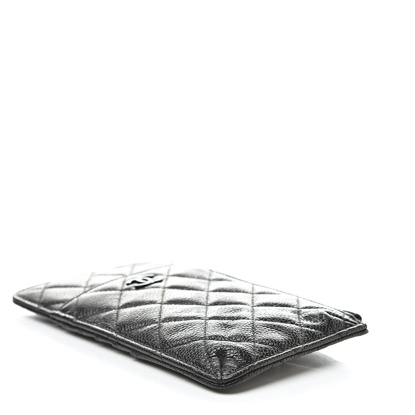 Caviar Quilted Classic Flat Wallet Pouch So Black