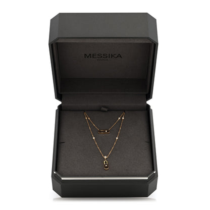 Messika 18K Yellow Gold Diamond Move Uno 2 Rows Necklace 8 of 9