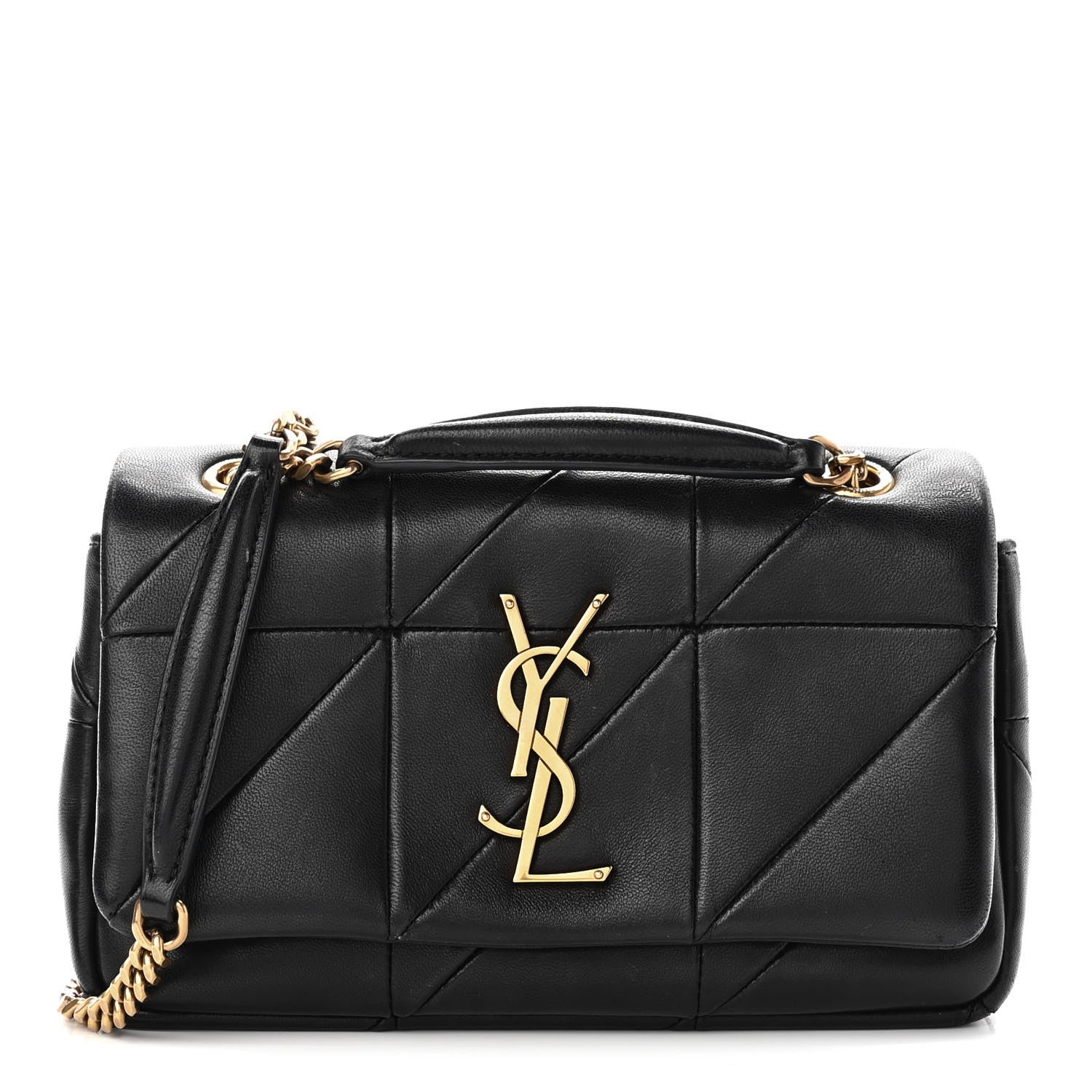 Saint Laurent Lambskin Patchwork Monogram Small Jamie Black 1 of 10
