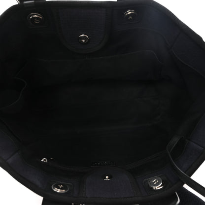Chanel Mixed Fibers Medium Deauville Tote Navy Blue 6 of 12