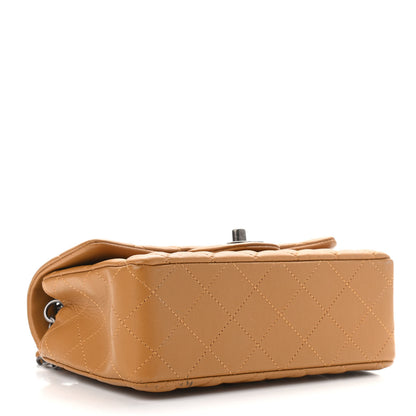 Chanel Lambskin Quilted Mini Rectangular Flap Camel 4 of 12