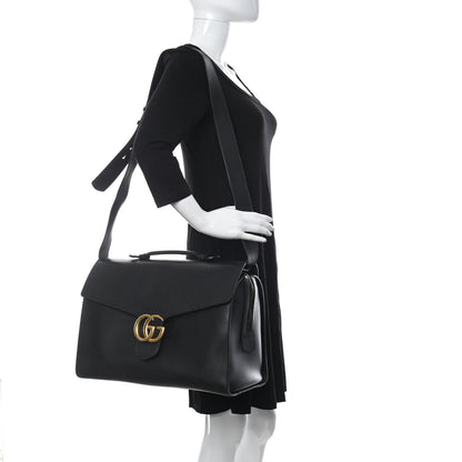 Gucci Calfskin GG Marmont Top Handle Briefcase Black 2 of 21