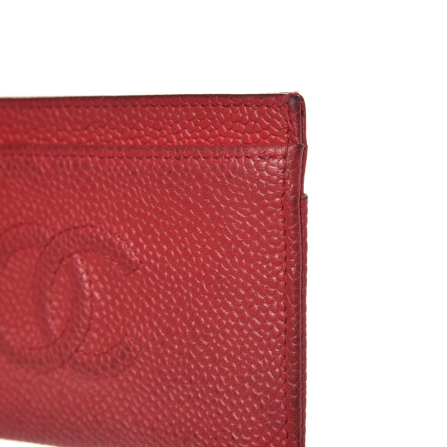 Chanel Caviar Timeless CC Card Holder Dark Pink 9 of 12