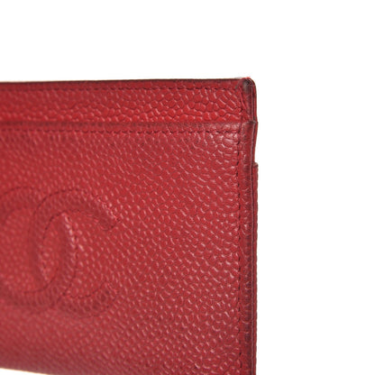 Chanel Caviar Timeless CC Card Holder Dark Pink 9 of 12