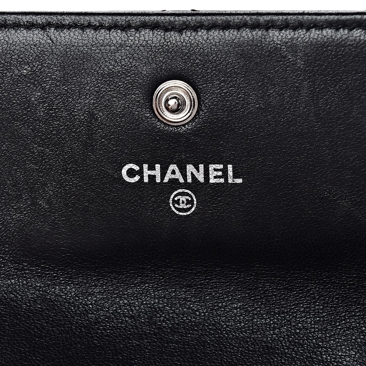 Chanel Lambskin Quilted Large Gusset Flap Wallet Black 7 of 12