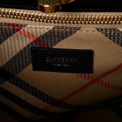 Burberry Grainy Calfskin Nova Check Small Cotswolds Tote Black 6 of 9