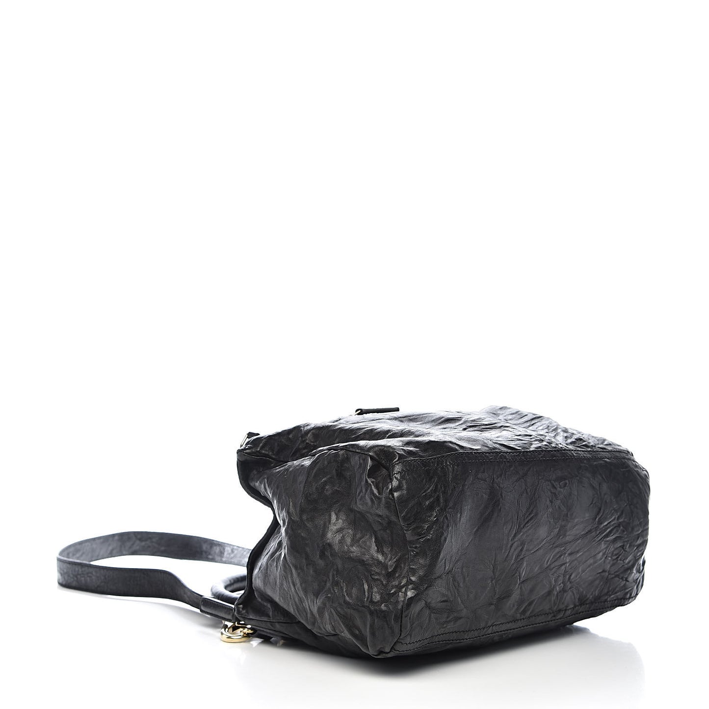 Tumbled Sheepskin Medium Pandora Bag Black