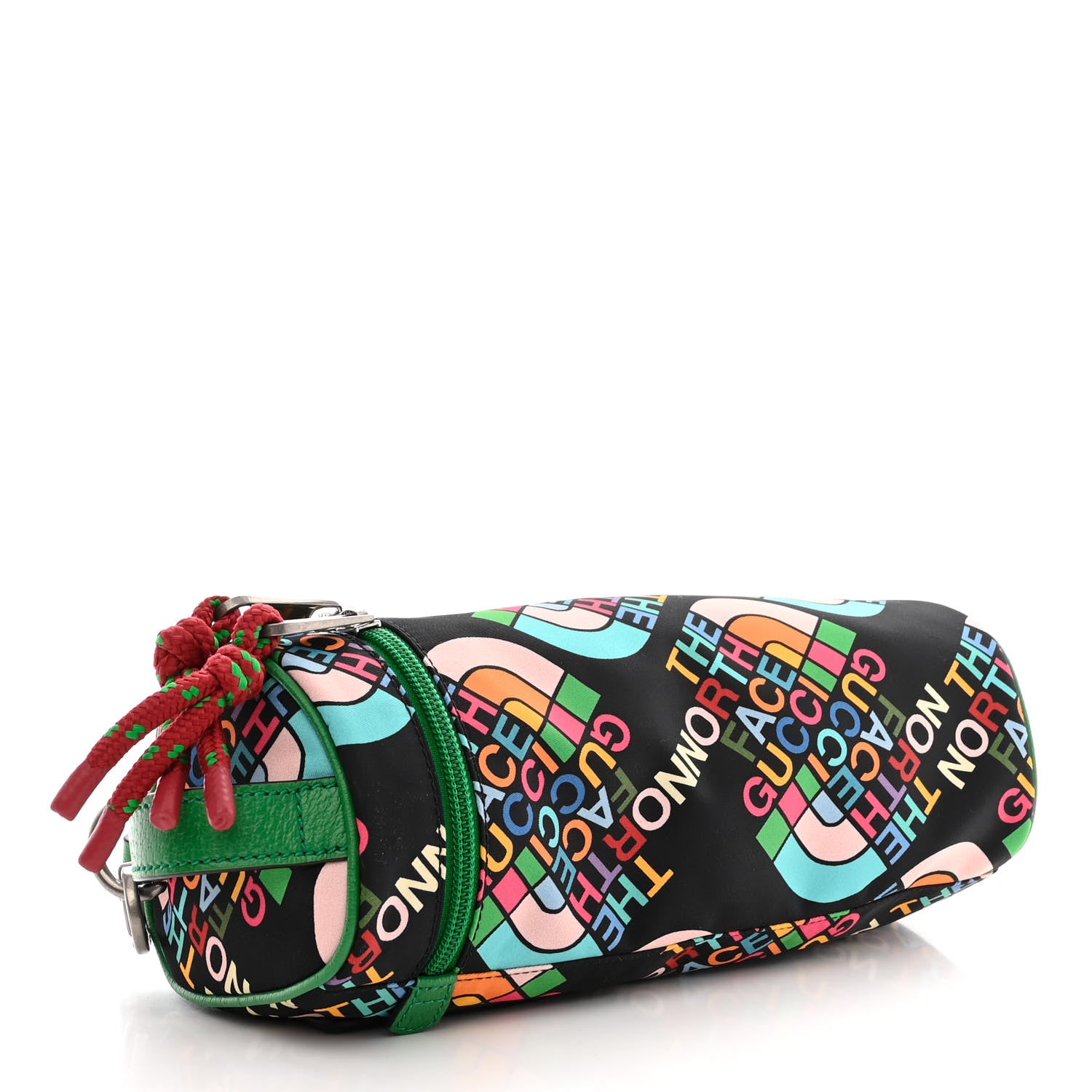 Gucci X THE NORTH FACE Econyl Nylon Barrel Shoulder Bag Black Multicolor 4 of 11