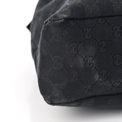 Gucci Monogram Medium Horsebit Chain Hobo Black 14 of 17