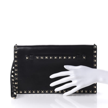 Valentino Garavani Nappa Rockstud Wristlet Clutch Black 2 of 9