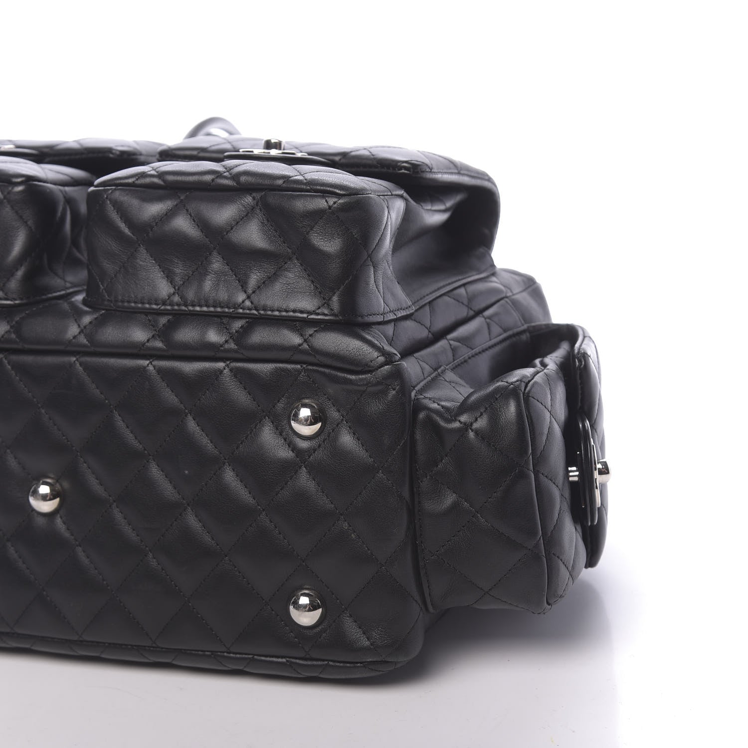 Chanel Calfskin Quilted Large Cambon Multipocket Reporter Black 10 of 11