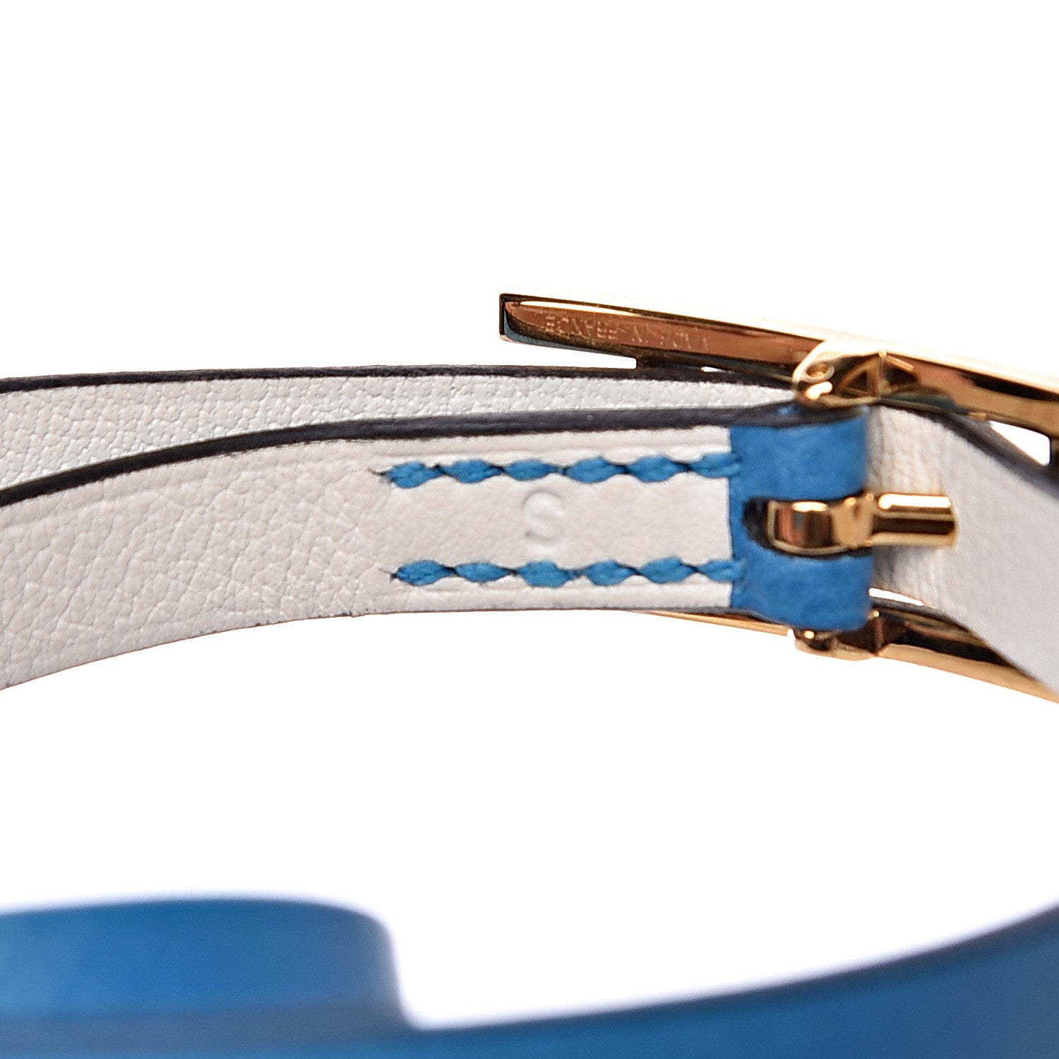 Hermes Epsom Swift Behapi Double Tour Bracelet S Bleu Hydra White 4 of 4