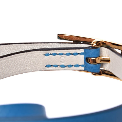 Hermes Epsom Swift Behapi Double Tour Bracelet S Bleu Hydra White 4 of 4